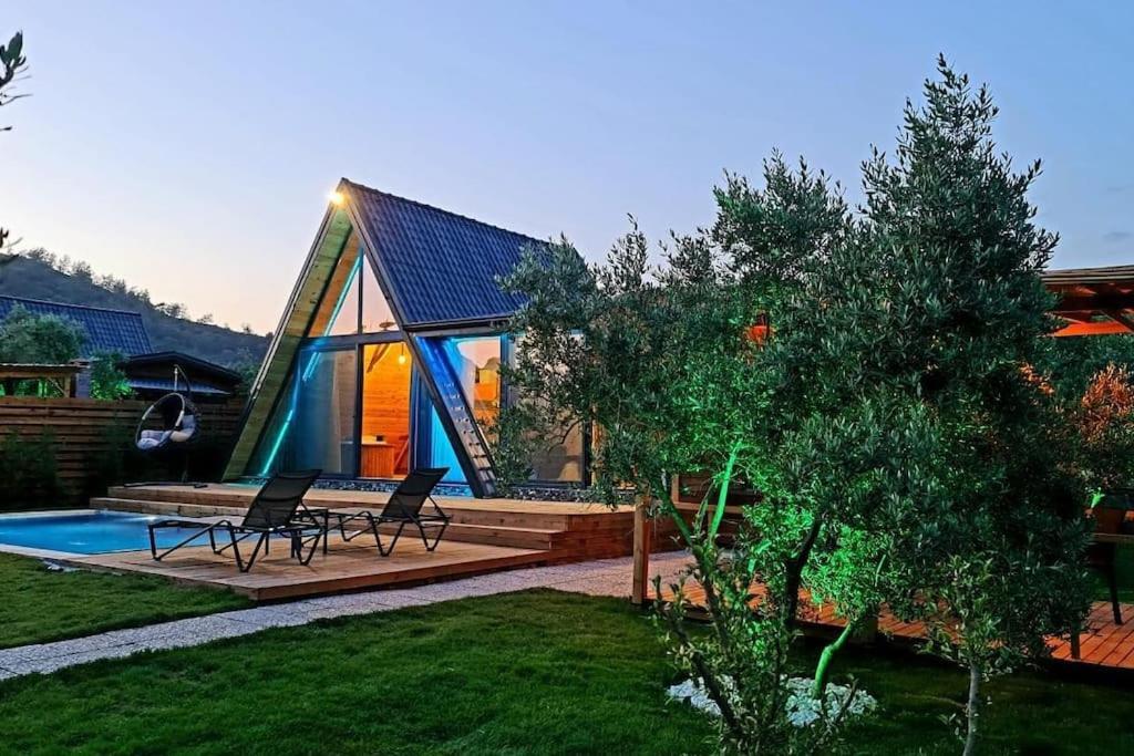 Villa Zeytin Havuzlu Jakuzili เฟทิเย ภายนอก รูปภาพ