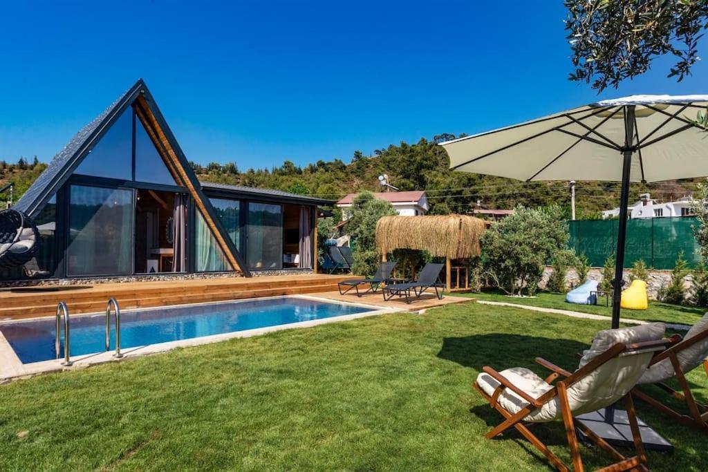 Villa Zeytin Havuzlu Jakuzili เฟทิเย ภายนอก รูปภาพ